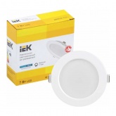 Светильник светодиодный ИЭК LED ДВО 1611 7Вт 4200K 380Lm IP20 круг белый d70/D95x35mm