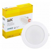 Светильник светодиодный ИЭК LED ДВО 1613 12Вт 4200K 860Lm IP20 круг белый d110/D145x35mm