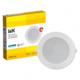 Светильник светодиодный ИЭК LED ДВО 1622 18Вт 4200K 1530Lm IP20 со стеклом круг d165/D200x37mm