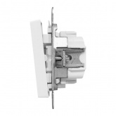 Механизм выключателя 1-клавишного EKF с подсветкой 10А Эпика белый