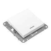 Механизм выключателя 1-клавишного EKF с подсветкой 10А Эпика белый