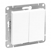 Механизм выключателя 2-клавишного EKF 10А Эпика белый