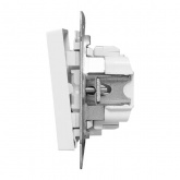 Механизм выключателя 2-клавишного EKF с подсветкой 10А Эпика белый