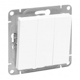 Механизм выключателя 3-клавишного EKF 10А Эпика белый