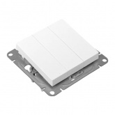 Механизм выключателя 3-клавишного EKF 10А Эпика белый