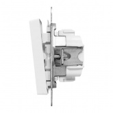 Механизм переключателя 2-клавишного EKF 10А Эпика белый