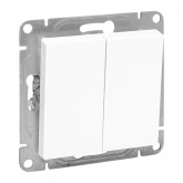 Механизм переключателя 2-клавишного EKF 10А Эпика белый