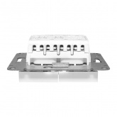 Механизм переключателя 2-клавишного EKF перекрестного 10А Эпика белый