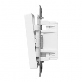 Механизм переключателя 2-клавишного EKF перекрестного 10А Эпика белый