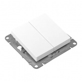 Механизм 2-клавишной кнопки EKF 10А Эпика белый