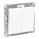 Механизм 2-клавишной кнопки EKF 10А Эпика белый