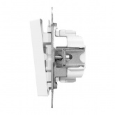 Механизм 2-клавишного кнопочного выключателя EKF для жалюзи Эпика белый