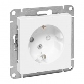 Механизм розетки EKF 2P+E 16А с защитными шторками Эпика белый