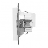 Механизм розетки EKF 2P+E 16А с защитными шторками Эпика белый