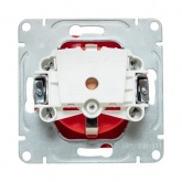 Механизм розетки EKF 2P+E 16А с защитными шторками Эпика красный