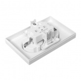 Двойная розетка EKF 2х2P+E 16А с рамкой Эпика белый