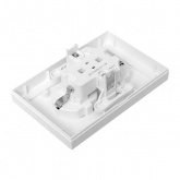 Двойная розетка EKF 2х2P+E 16А с защитными шторками с крышкой с рамкой IP44 Эпика белый