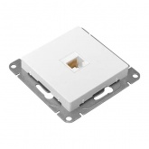 Механизм компьютерной розетки EKF RJ45 кат.5 Эпика белый