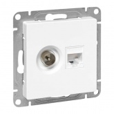 Механизм розетки EKF TV+RJ45 (cat5) Эпика белый