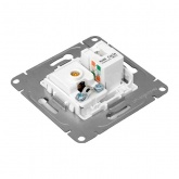 Механизм розетки EKF TV+RJ45 (cat5) Эпика белый
