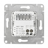 Механизм зарядной розетки EKF 2хUSB тип C Эпика белый