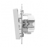 Механизм выключателя 1-клавишного EKF 10А Эпика алюминий