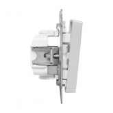 Механизм выключателя 1-клавишного EKF 10А Эпика алюминий