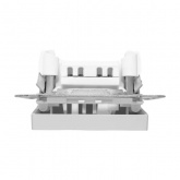 Механизм выключателя 1-клавишного EKF с подсветкой 10А Эпика алюминий