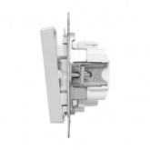 Механизм выключателя 1-клавишного EKF с подсветкой 10А Эпика алюминий