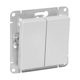 Механизм выключателя 2-клавишного EKF 10А Эпика алюминий