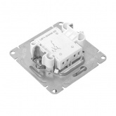 Механизм выключателя 2-клавишного EKF 10А Эпика алюминий