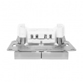 Механизм выключателя 2-клавишного EKF 10А Эпика алюминий