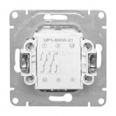 Механизм переключателя 2-клавишного EKF 10А Эпика алюминий