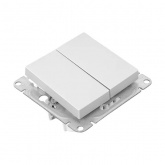 Механизм переключателя 2-клавишного EKF 10А Эпика алюминий