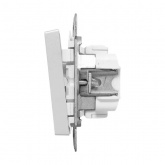 Механизм переключателя 2-клавишного EKF 10А Эпика алюминий