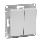 Механизм переключателя 2-клавишного EKF перекрестного 10А Эпика алюминий