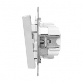 Механизм 2-клавишной кнопки EKF 10А Эпика алюминий