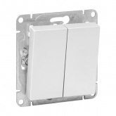 Механизм 2-клавишной кнопки EKF 10А Эпика алюминий