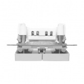 Механизм 2-клавишной кнопки EKF 10А Эпика алюминий