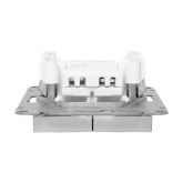 Механизм 2-клавишной кнопки EKF 10А Эпика алюминий