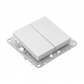 Механизм 2-клавишной кнопки EKF 10А Эпика алюминий