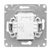 Механизм 2-клавишного кнопочного выключателя EKF для жалюзи Эпика алюминий