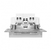 Механизм розетки EKF 2P+E 16А с защитными шторками Эпика алюминий