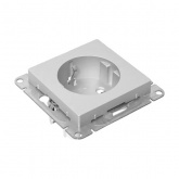 Механизм розетки EKF 2P+E 16А с защитными шторками Эпика алюминий