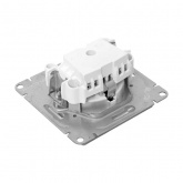 Механизм розетки EKF 2P+E 16А с защитными шторками Эпика алюминий