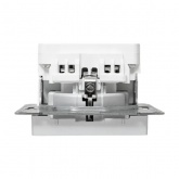 Механизм розетки EKF 2P+E 16А с USB-C - 2шт со шторками Эпика алюминий