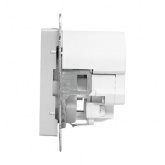 Механизм розетки EKF 2P+E 16А с USB-C - 2шт со шторками Эпика алюминий