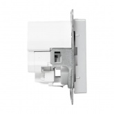 Механизм розетки EKF 2P+E 16А с USB-C - 2шт со шторками Эпика алюминий