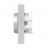 Двойная розетка EKF 2х2P+E 16А с рамкой Эпика алюминий