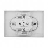 Двойная розетка EKF 2х2P+E 16А с рамкой Эпика алюминий